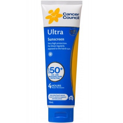 مجلس السرطان Ultra SPF50+ 110 مل (أزرق)